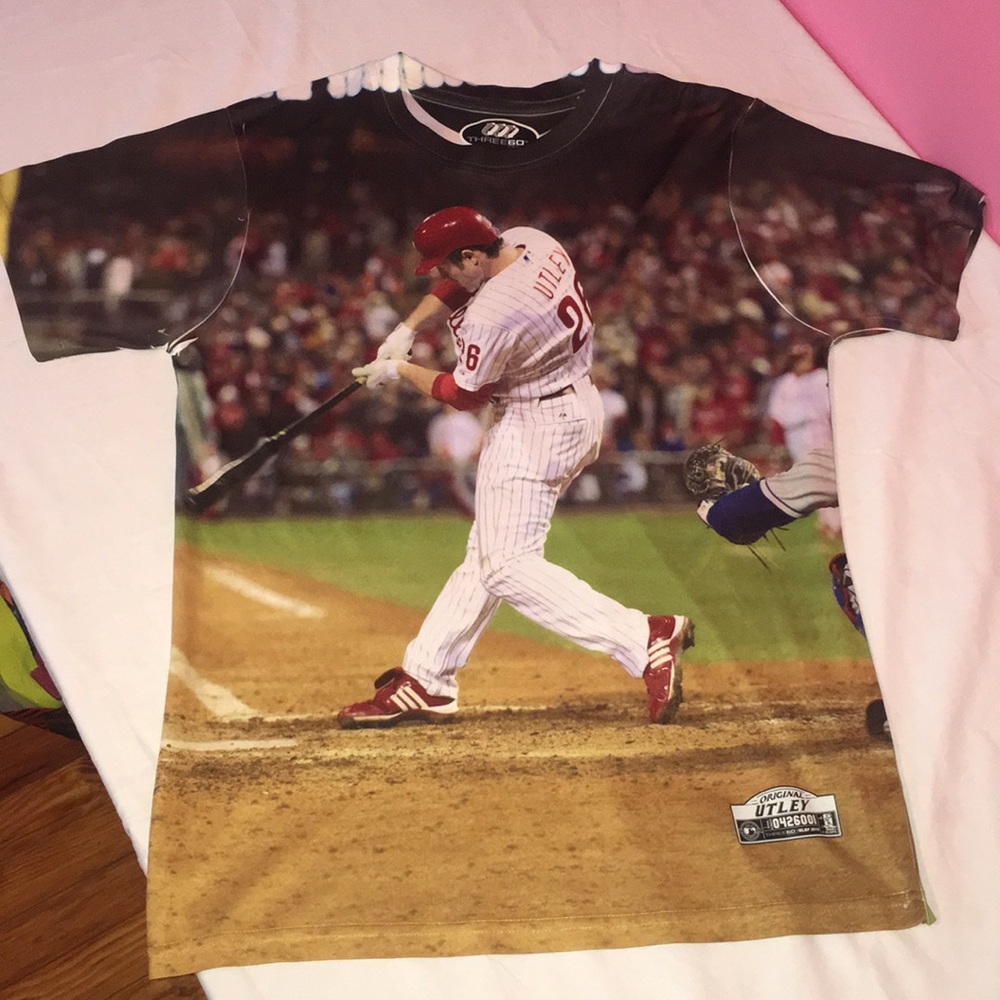 Three 60 Gear Chase Utley Shirt Youth XL - Picture 1 of 7